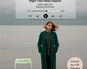 Audio MP3 de duelo guiado para hijas que están de duelo por un padre / Apoyo creado por terapeutas / Apoyo para dormir por la noche