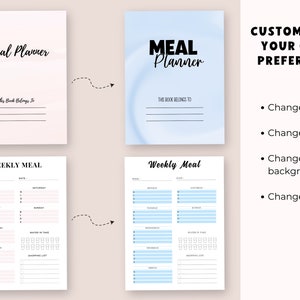 PLR Essensplaner, Canva Template mit Wiederverkaufsrechten (A4) Bild 4