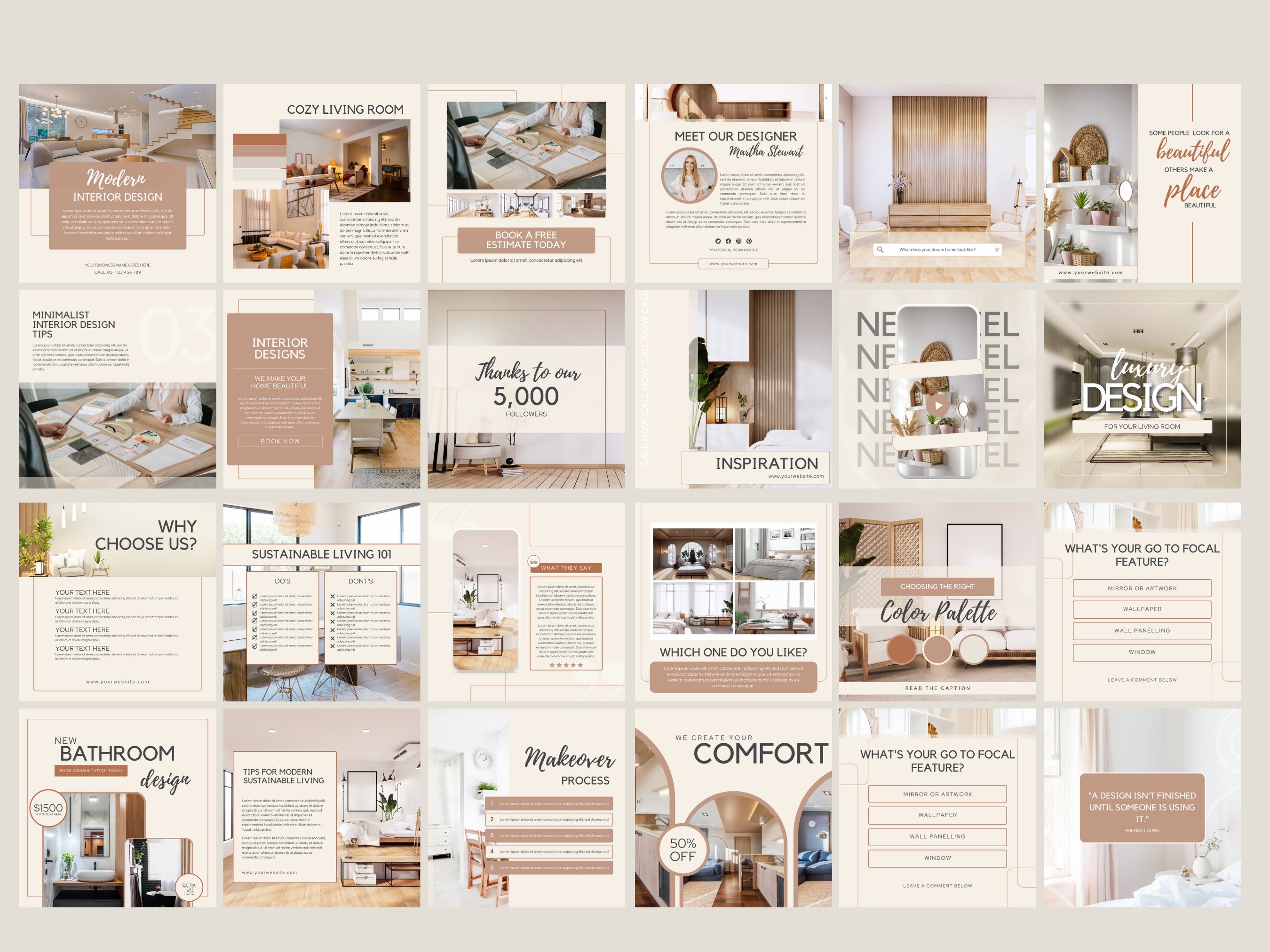 Interior Design Instagram Post | Interior Designer IG Post Social Media ...