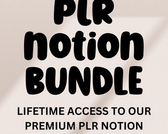 PLR Notion Template Bundle, Commercial Use Notion, Resell Rights Notion, Notion PLR, PLR Digital Product, Notion Templates