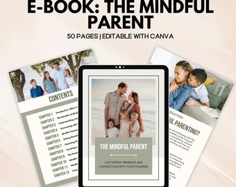 Mindful Parent eBook, Parenting Guide, MRR PLR (Canva Editable)