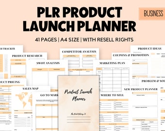 PLR Product Launch Planner, Commercial Use (Canva Template)