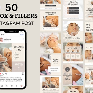 Botox and Filler Instagram Post | Dermal Fillers Esthetician Template Lip Filler Beauty IG Post Social Media Post Botox Skincare Injector