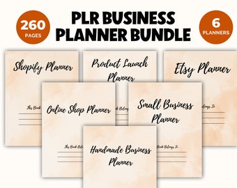PLR Business Planner Bundle, Commercial Use Business Planner, PLR Canva template, Online Shop Planner Printable, Resell Rights, PLR digital