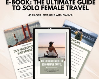 Solo Female Travel eBook, Resell Rights (Canva Template)
