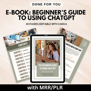 MRR E-Book The Beginners Guide to Using ChatGPT, Chatgpt for Beginners, Lead Magnet AI, ai Ebook, Mrr AI Chatgpt