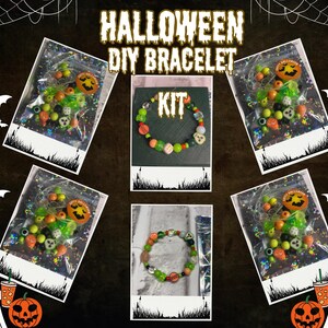 Halloween bead bracelets DIY party favours