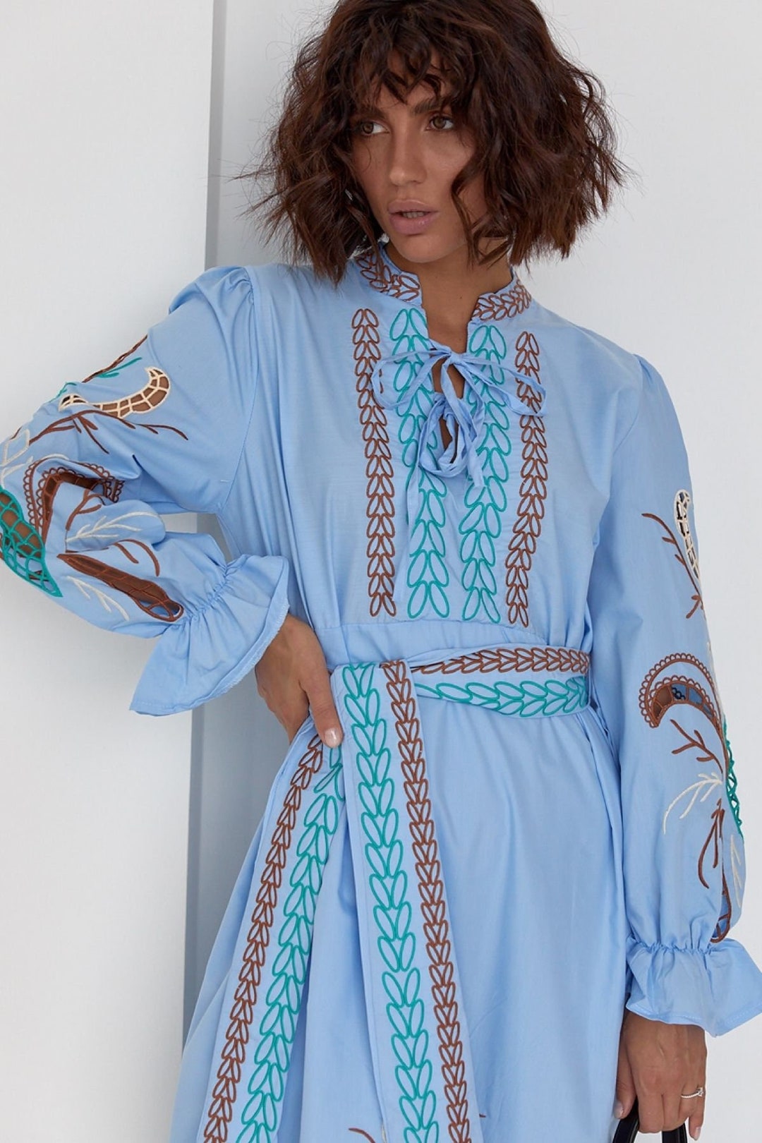Bohemian Western Satin Dress