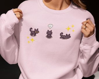 Stardew Valley Inspired Sweatshirt | Stardew Valley Cat Sweatshirt | Perfect Gift for Gamers S–4XL