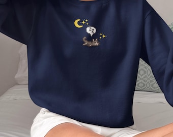 Stardew Valley Sweatshirt | Stardew Valley Cat Sweatshirt | Perfect Gift for Gamers | Stardew Valley Pixel Art Shirt | Sleepy Cat Sweater