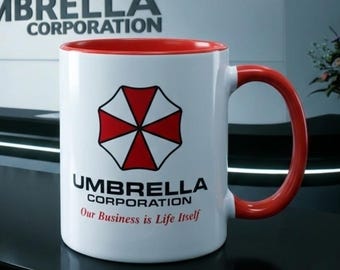Umbrella Corporation Red Mug, Resident Evil, Resident Evil Mug, Gamer Mug, 11oz, 15oz