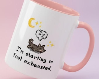 Stardew Valley 猫マグカップ、疲れを感じ始めているマグカップ、Stardew Valley マグカップ、ゲーマーコーヒーカップ、Stardew Valley ギフト、Stardew Valley グッズ