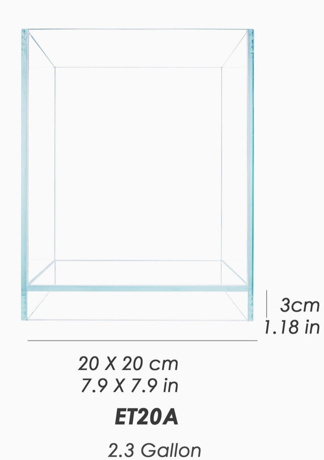 2.3 Gal Nano Rimless Aquarium Terrarium - Etsy