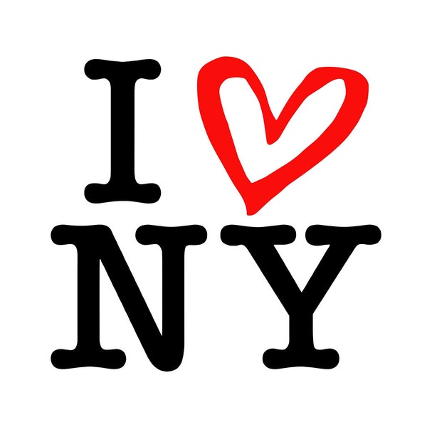 I Love NY svg, eps, dxf and png for t-shirts, mugs, cut file etc, instant download