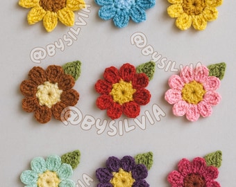 Haakpatroon bloemen, gehaakte pdf met schattige madeliefje amigurumi, digitaal patroon,