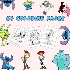 Cartoon Coloring Pages, magical Movie Coloring Pages, Children Coloring Book, Digital Coloring Pages, Instant download pdf