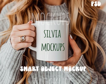 Mok Mockup - 11oz koffiemok Mockup - mok Mockup - Model Mockup - gezellige mok Mockup - Studio mok Mockup - Smart Object Mockup - PSD Mockup
