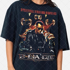 Blade Wesley Snipes 90s Movie Graphic Tee image 3