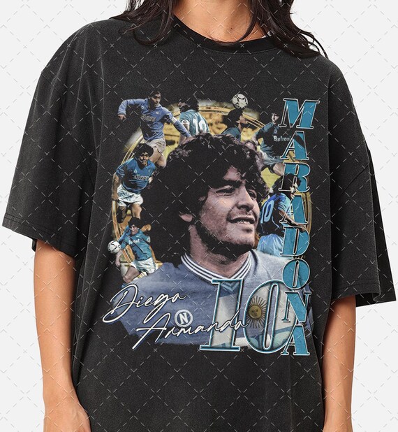 限定ディエゴ・マラドーナ 90年代グラフィックTシャツ、ユニセックス