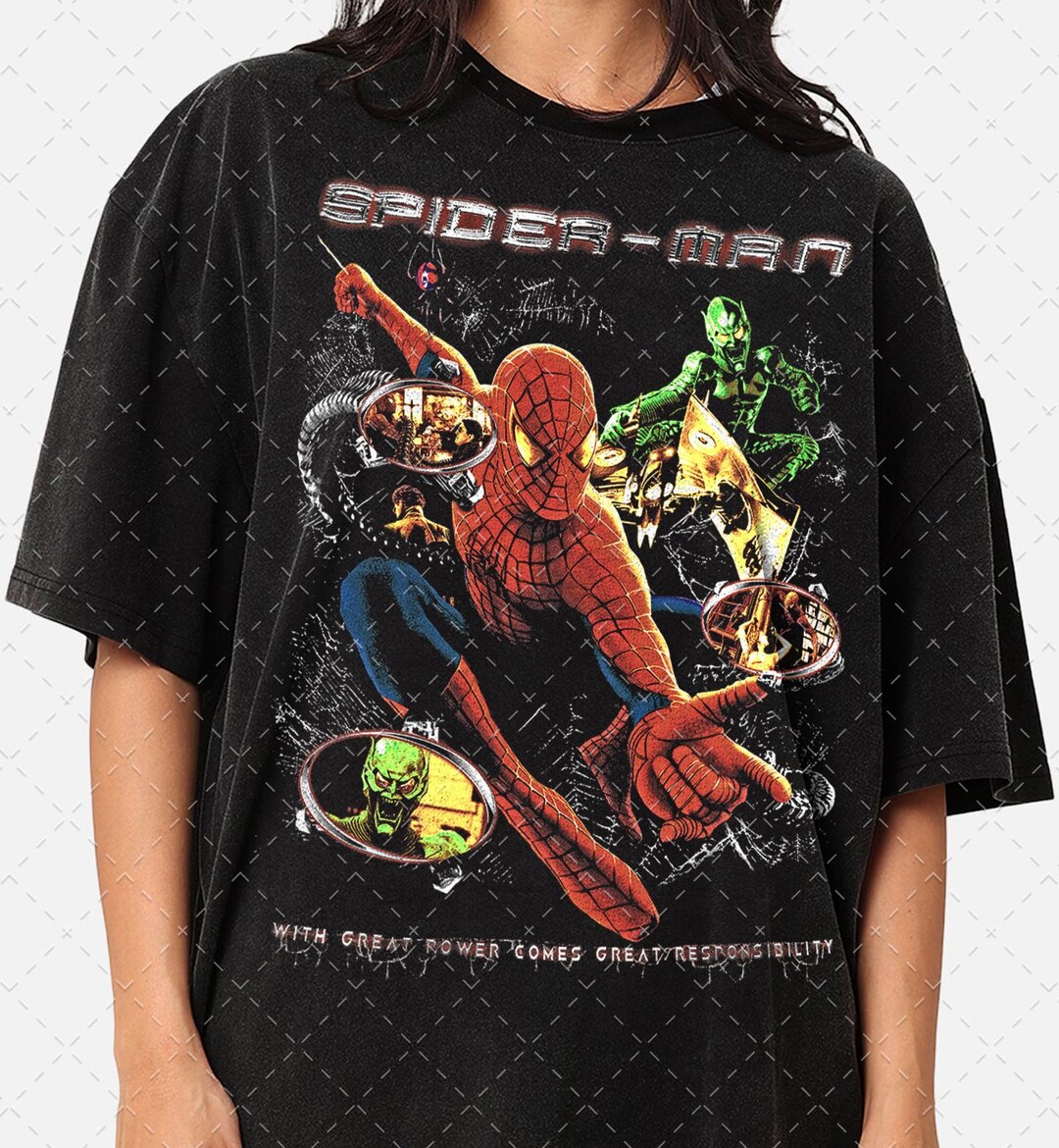 Limited Spiderman Tobey Maguire V2 90s Graphic Tee Movies Gift For 