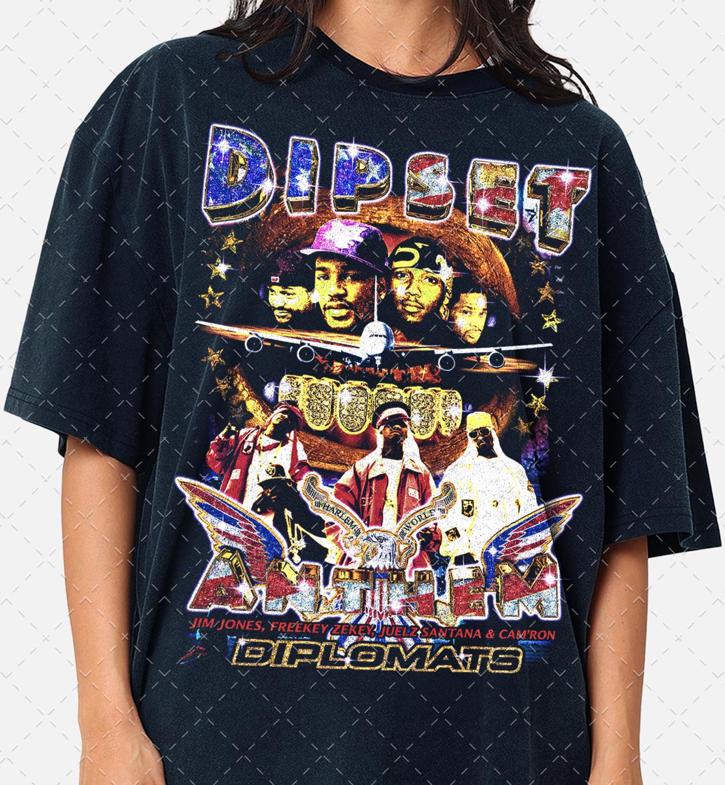 Jim Jones Diplomats dipset raptee Tシャツ DIPLOMATS Cam'ron Jim Jones Juelz Rare Shirt DIPSET