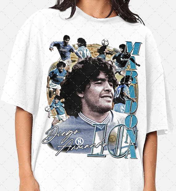 Limited Diego Armando Maradona 10 90s Graphic Tee, Football