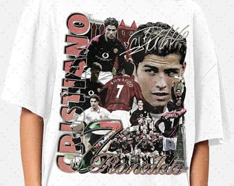 Cristiano Ronaldo CR7 Graphic Tee: 90s Football Gift