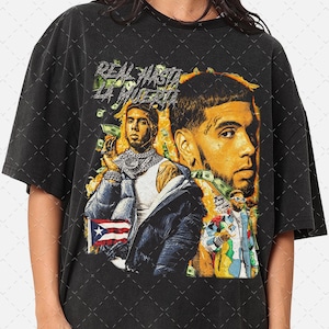 Camiseta gráfica de rap hip hop de Anuel AA de edición limitada de los años 90, regalos de Raptees para mujer y hombre, camiseta unisex