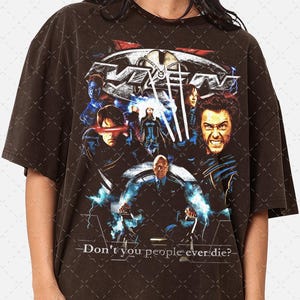 Camiseta gráfica limitada dos anos 90 dos X-Men, presentes de filmes para mulheres e homens, camiseta unissex