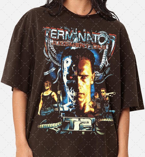 Terminator Judgement Day 90s Graphic Tee - Unisex Movie T-shirt - Etsy