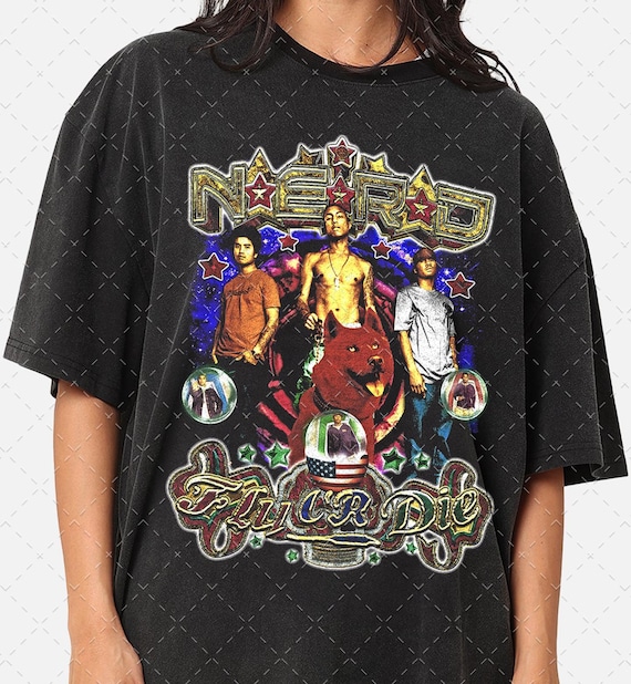 N.E.R.D Pharrell Williams Graphic Tee: 90s Hip Hop Unisex T-shirt 