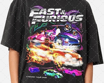 T-shirt Vintage Paul Walker Fast And Furious - Coton Épais Unisexe - Neuf Avec Étiquettes