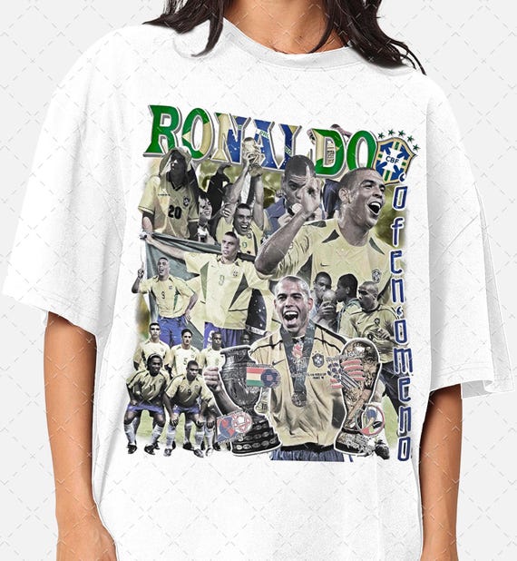 Ronaldo Nazario R9 Graphic Tee: 90s Soccer T-shirt - Etsy