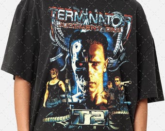 Terminator Judgement Day 90s Graphic Tee - Unisex Movie T-shirt - Etsy