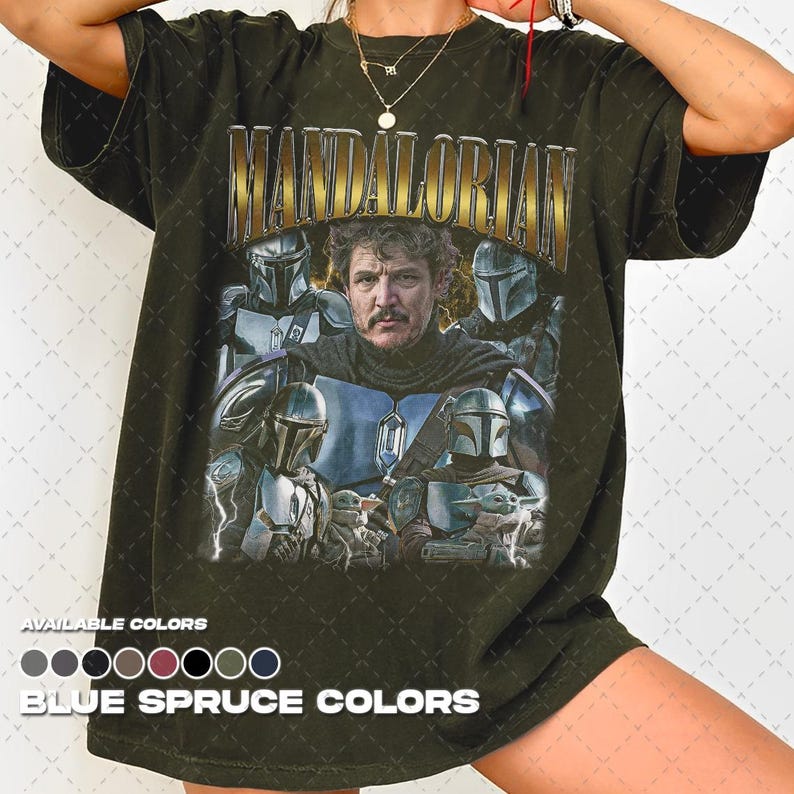 Comfort Colors® Mandalorian Shirt, Vintage 90s Mandalorian Tee, Retro 90s Graphic T-Shirt, Fan Gift, Unisex Tee image 4