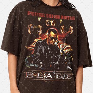 Blade Wesley Snipes 90s Movie Graphic Tee image 2