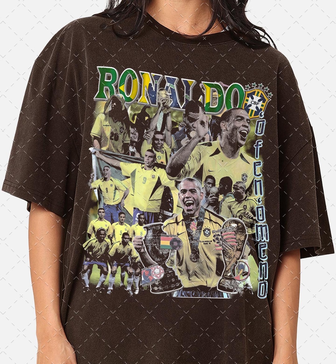Ronaldo Nazario R9 Graphic Tee: 90s Soccer T-shirt - Etsy