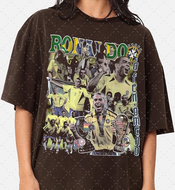 Ronaldo Nazario R9 Graphic Tee: 90s Soccer T-shirt - Etsy