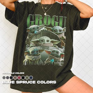 Comfort Colors® Grogu Shirt, Vintage90s Grogu Tee, Retro 90s Graphic T-Shirt, Fan Gift, Unisex Tee image 4