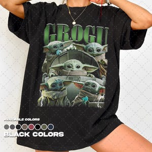 Comfort Colors® Grogu Shirt, Vintage90s Grogu Tee, Retro 90s Graphic T-Shirt, Fan Gift, Unisex Tee image 2