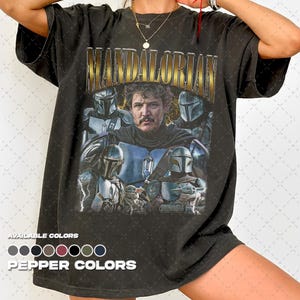 Comfort Colors® Mandalorian Shirt, Vintage 90s Mandalorian Tee, Retro 90s Graphic T-Shirt, Fan Gift, Unisex Tee image 1