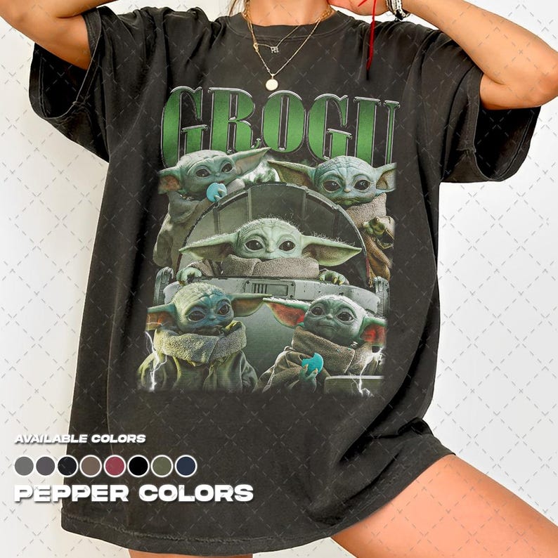 Comfort Colors® Grogu Shirt, Vintage90s Grogu Tee, Retro 90s Graphic T-Shirt, Fan Gift, Unisex Tee image 1