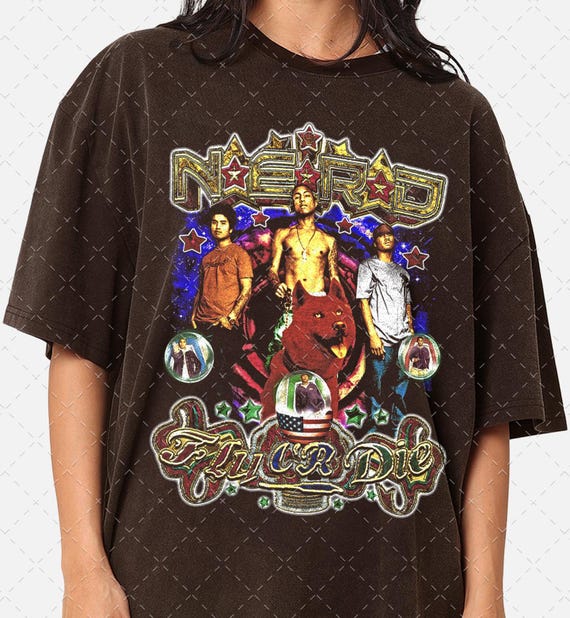 N.E.R.D Pharrell Williams Graphic Tee: 90s Hip Hop Unisex T-shirt