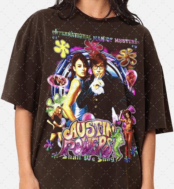 Limited Austin Powers 90s Graphic Tee, Movies Gifts for Woman and