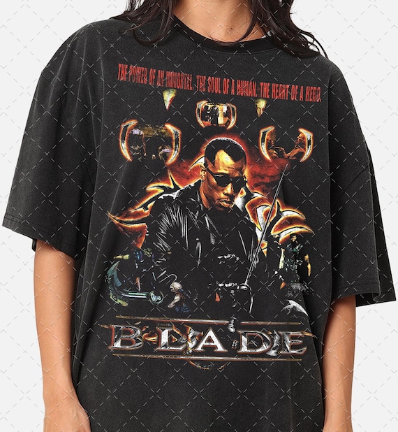 Blade Wesley Snipes 90s Movie Graphic Tee