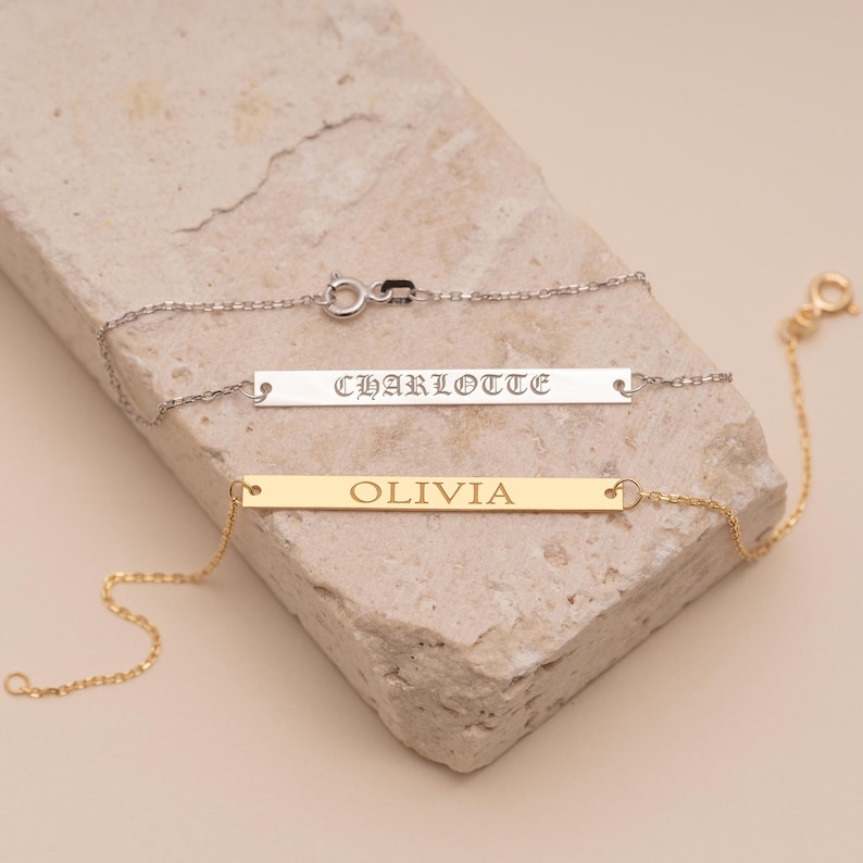 Personalized Name Bracelet Custom Memorial Family Matching Jewelry