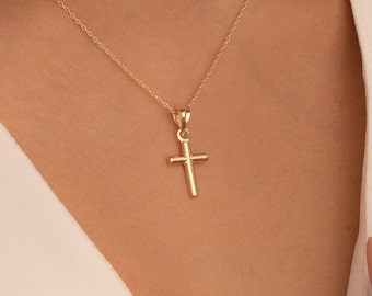 Tiny Cross Necklace, Bold Cross Necklace for Men, Graduation & Blessing Gifts for Women, LCN2