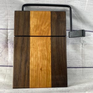 Handmade Walnut and Cherry Cheese Slicer Cutting Board