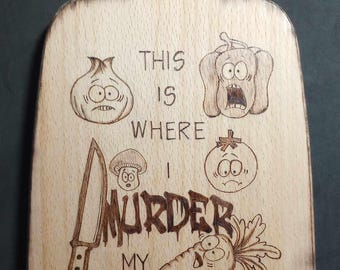 Vegetable Murder Charcuterie/Cutting Board