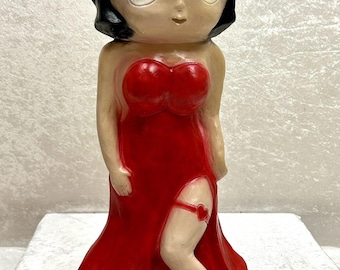 Vintage Betty Boop Table Lamp long red dress